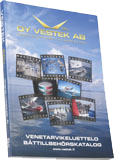 Vestek Venetarvikeluettelo