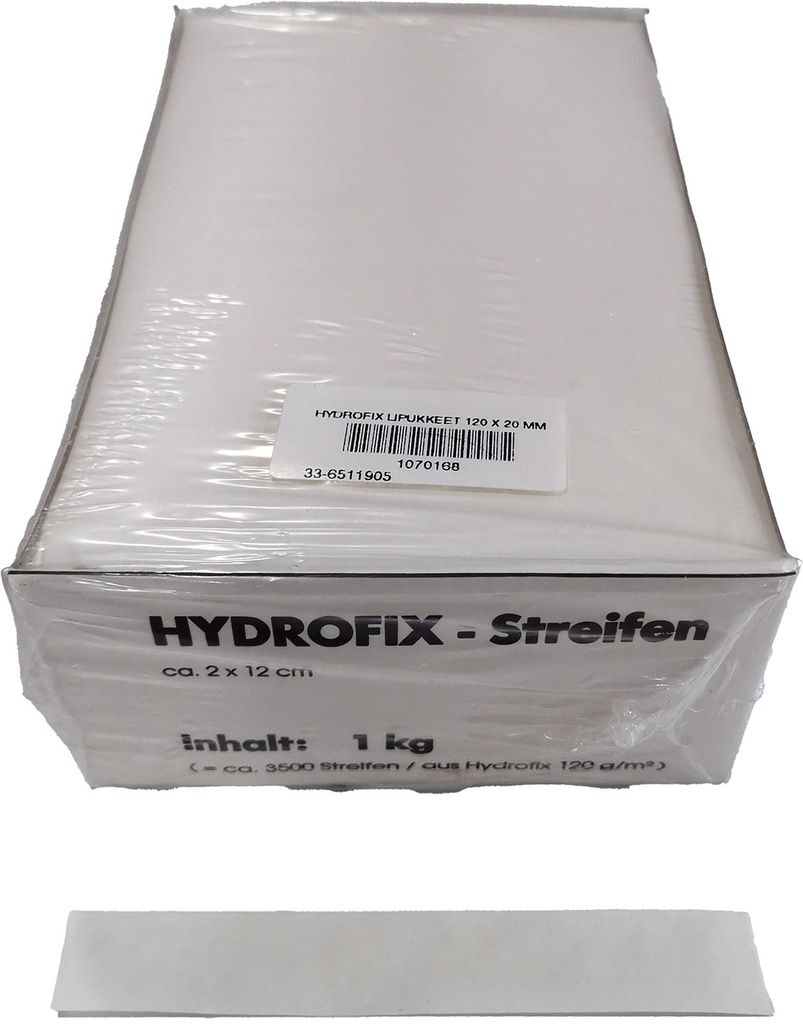 HYDROFIX LIPUKKEET 120 X 20 MM, VALKOINEN