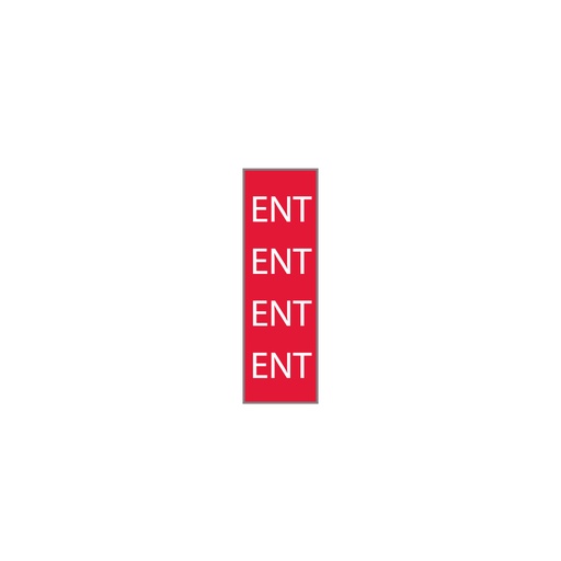 [721-T604-04] PUNAINEN/VALKOINEN "ENT"