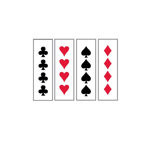 [721-T720-040109] MUSTA/PUNAINEN PELIKORTTI-