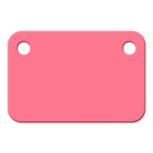 [726-01990] LOPETTU! INTERLOCK PTL TIE-ON TAGS,PINK